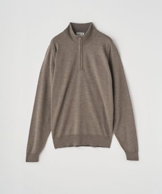 長袖ハーフジップニット 24G STANDARD FIT TAPTON