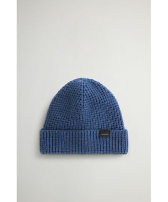 ＜WOOLRICH (Men)＞メリノ　ワッフル　ビーニー　ＭＥＲＩＮＯ　ＷＡＦＦＬＥ　ＢＥＡＮＩＥ　ＷＯＡＣ０３０１