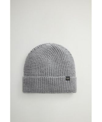 ＜WOOLRICH (Men)＞メリノ　ワッフル　ビーニー　ＭＥＲＩＮＯ　ＷＡＦＦＬＥ　ＢＥＡＮＩＥ　ＷＯＡＣ０３０１