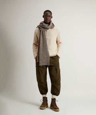 ウール カシミヤ リブド ハーフジップ／WOOL CASH