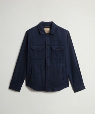 リネン ブレンド サファリ オーバーシャツ ガーメントダイ／LINEN