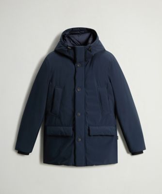 アクアスキュータム　ダウンライナー付スエードコート　スエードジャケット　メンズS Suede Combination Down Jacket