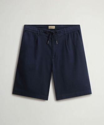 リネン ブレンド ミルトン ショーツ ガーメントダイ／LINEN