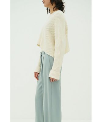 トップス JOSEMOON ASYMMETRY DRAPE KNIT TOPS jose moon ASYMMETRY DRAPE KNIT TOPS