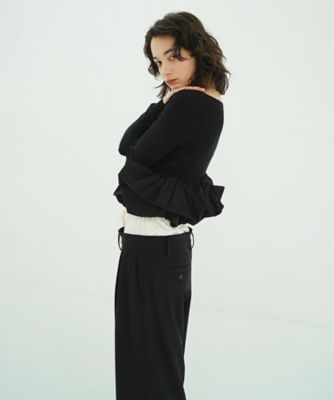W BALLOON SHORT KNIT TOPS 10106ー