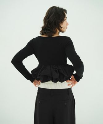 W BALLOON SHORT KNIT TOPS 10106ー