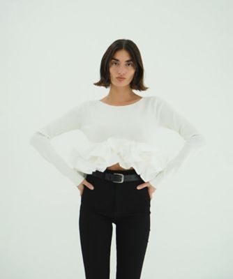 m*o様 未使用 ネイビー CLANE W BALLOON SHORT KNIT W BALLOON SHORT KNIT TOPS 10106ー