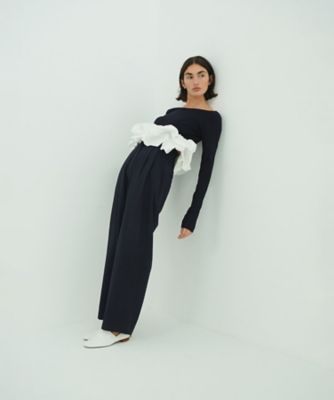 m*o様 未使用 ネイビー CLANE W BALLOON SHORT KNIT クラネ CLANE W BALLOON SHORT KNIT TOPS （NAVY） -ファッション通販