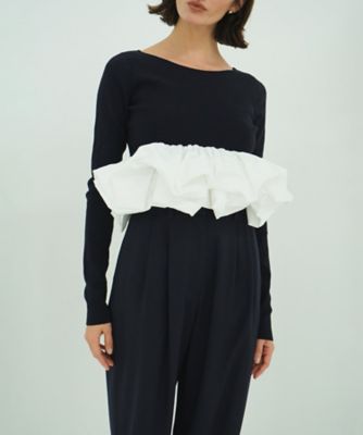 W BALLOON SHORT KNIT TOPS 10106ー