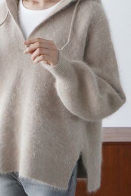 CLANE ANGORA OVER KNIT HOODIE アンゴラニット - ニット/セーター