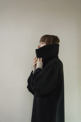 ＲＩＢ ＣＯＬＬＡＲ ＷＯＯＬ ＬＯＮＧ ＣＯＡＴ | ファッション・服