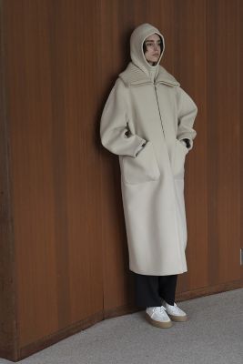 ＲＩＢ ＣＯＬＬＡＲ ＷＯＯＬ ＬＯＮＧ ＣＯＡＴ | ファッション・服