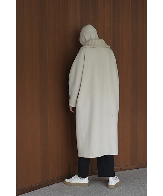 RIB COLLAR WOOL LONG COAT | CLANE RIB COLLAR WOOL LONG COAT | CLANE
