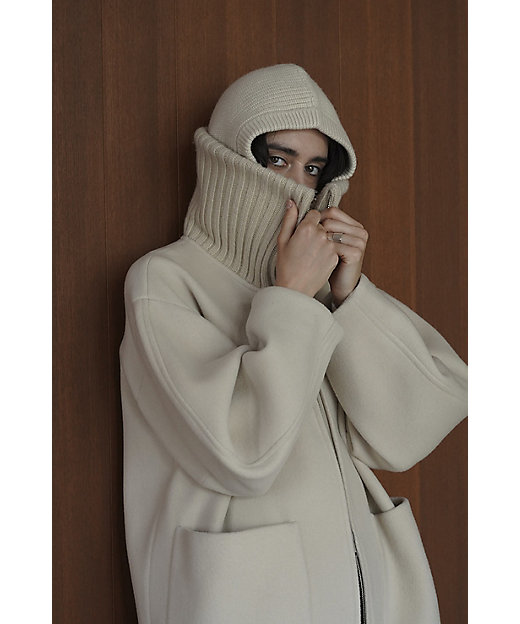 RIB COLLAR WOOL LONG COAT | CLANE RIB COLLAR WOOL LONG COAT | CLANE