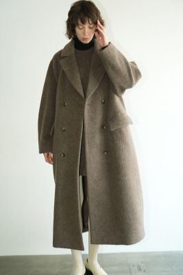 DOUBLE WOOL LONG COAT | CLANE (Women