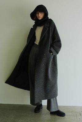 着用回数5回程度CLANE DOUBLE WOOL LONG COAT brown 2