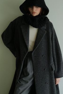 DOUBLE WOOL LONG COAT | CLANE (Women