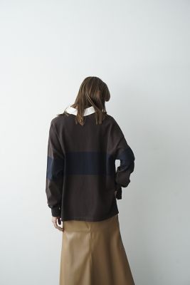 DEEP NECK WIDE RUGBY SHIRT | CLANE (Women 