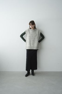 ＳＩＤＥ ＺＩＰ ＴＷＥＥＤ ＫＮＩＴ ＶＥＳＴ | ファッション・服