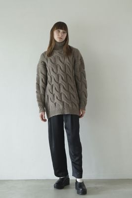 ＜CLANE (Women)＞ＢＩＧ　ＣＡＢＬＥ　ＯＶＥＲ　ＫＮＩＴ　ＴＯＰＳ