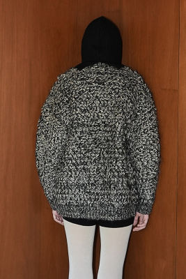 MIX LOOP MOHAIR KNIT CARDIGAN