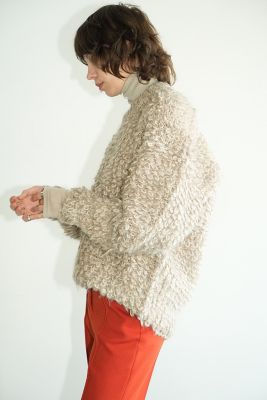 MIX LOOP MOHAIR KNIT TOPS | CLANE