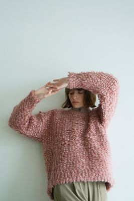 MIX LOOP MOHAIR KNIT TOPS | CLANE