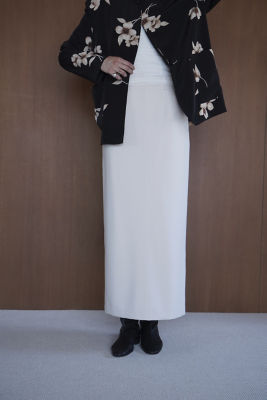 クラネ 2WAY ADJUST SATIN STRAIGHT SKIRT 2WAY ADJUST LOW WAIST SKIRT | CLANE