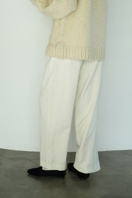 WOOL BASIC TUCK PANTS | CLANE (Women