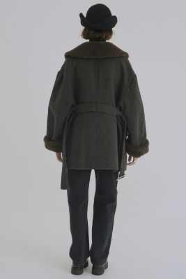 BOA COLLAR MILITARY COAT 17101