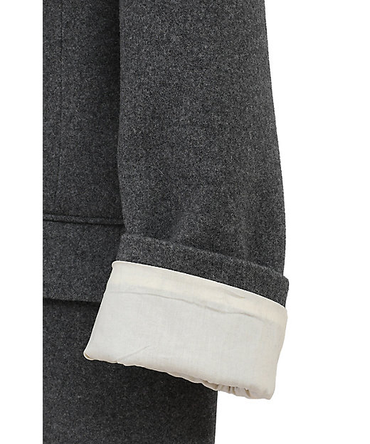 OVER SHOULDER PEAKED LAPEL COAT OVER SHOULDER PEAKED LAPEL COAT