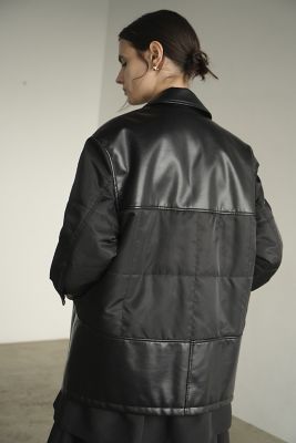 LEATHER SWITCHING OVER JACKET
