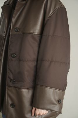 LEATHER SWITCHING OVER JACKET