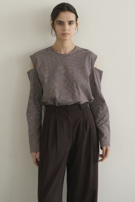 ＜CLANE (Women)＞ＳＨＯＵＬＤＥＲ　ＣＵＴ　ＴＯＰＳ