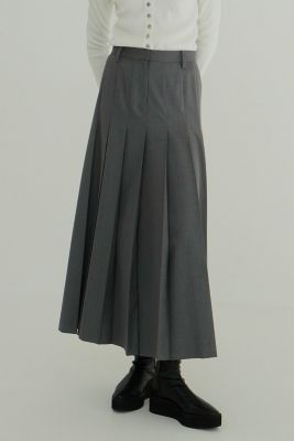 ＜CLANE (Women)＞ＷＩＤＥ　ＰＬＥＡＴＳ　ＬＯＮＧ　ＳＫＩＲＴ　１７１０９－６１９２