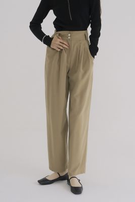 WIDE BELT TUCK PANTS 17110－7202
