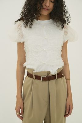 ＜CLANE (Women)＞ＴＵＬＬＥ　ＶＥＳＴ　ＬＡＹＥＲＥＤ　ＴＯＰＳ　１８１０５－１１６２
