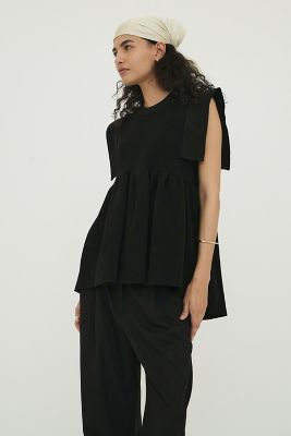 ＳＱＵＡＲＥ　ＳＥＬＥＥＶＥ　ＧＡＴＨＥＲ　ＫＮＩＴ　ＴＯＰＳ　１８１０６－２１３２