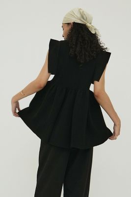ＳＱＵＡＲＥ　ＳＥＬＥＥＶＥ　ＧＡＴＨＥＲ　ＫＮＩＴ　ＴＯＰＳ　１８１０６－２１３２