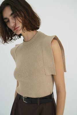ＳＱＵＡＲＥ　ＳＬＥＥＶＥ　ＫＮＩＴ　ＴＯＰＳ　１８１０６－２２５２