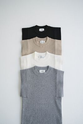 ＳＱＵＡＲＥ　ＳＬＥＥＶＥ　ＫＮＩＴ　ＴＯＰＳ　１８１０６－２２５２