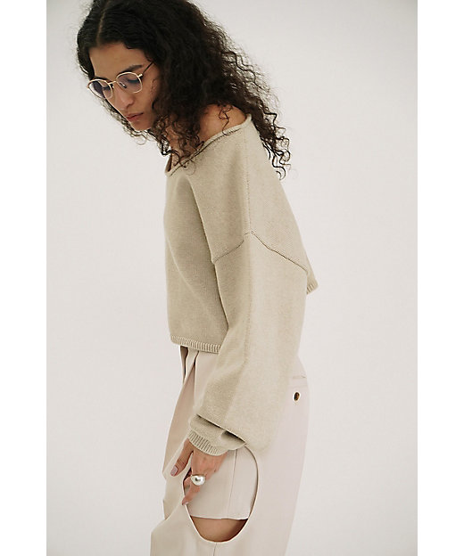 ROLL NECK SHORT KNIT TOPS 18106 ROLL NECK SHORT KNIT TOPS 18106