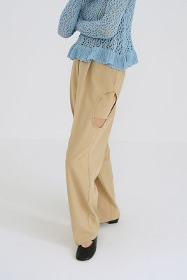 CLANE - サイドサークル カット パンツ アイボリー - SIDE CIRCLE CUT PANTS - IVORY | ADDICT WEB  SHOP