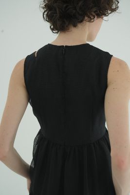 SHEER PLAID FLARE ONEPIECE 18112