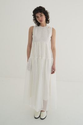 SHEER PLAID FLARE ONEPIECE 18112