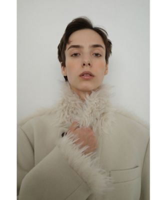 FAKE FUR DOCKING OVER COAT 19101ー