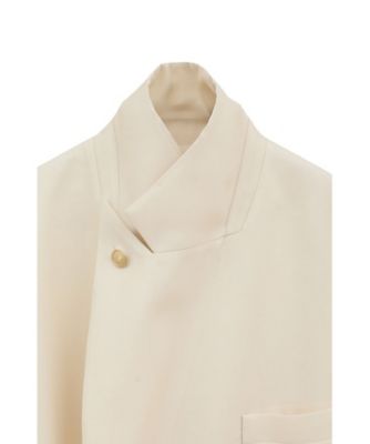 OVER SHOULDER GOLD BUTTON BLAZER