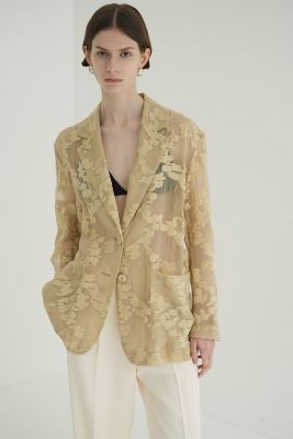 FLOWER SHEER JACQUARD JACKET