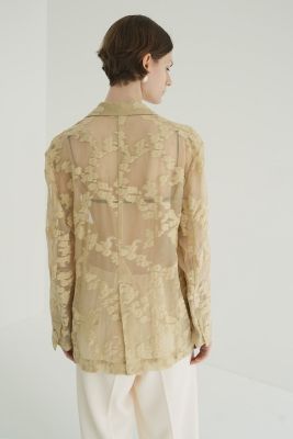 新品未使用 CLANE （クラネ）/ボタニカル ジャガードDRESS COAT FLOWER SHEER JACQUARD JACKET（その他アウター）｜CLANE