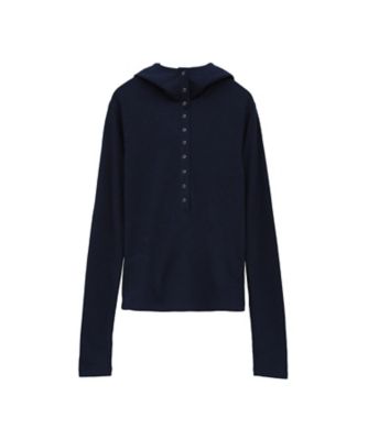 cotton tight sleeve rib tops ネイビー cotton tight sleeve rib tops ネイビー